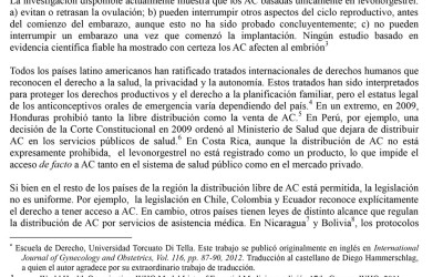 El estatus jurídico de la anticoncepción de emergencia en América Latina