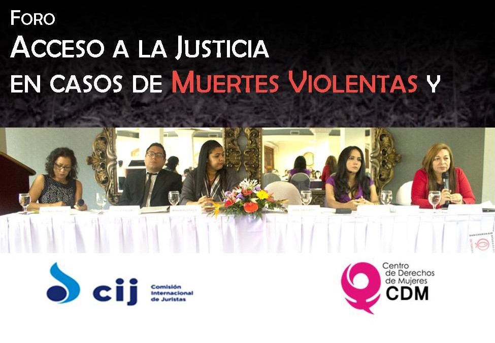 Foro sobre Acceso a la Justicia en casos de Femicidio y Muerte Violenta de Mujeres