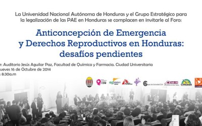 Foro «Anticoncepción de Emergencia y Derechos Reproductivos en Honduras: Desafíos pendientes»