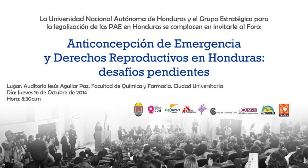 Foro «Anticoncepción de Emergencia y Derechos Reproductivos en Honduras: Desafíos pendientes»