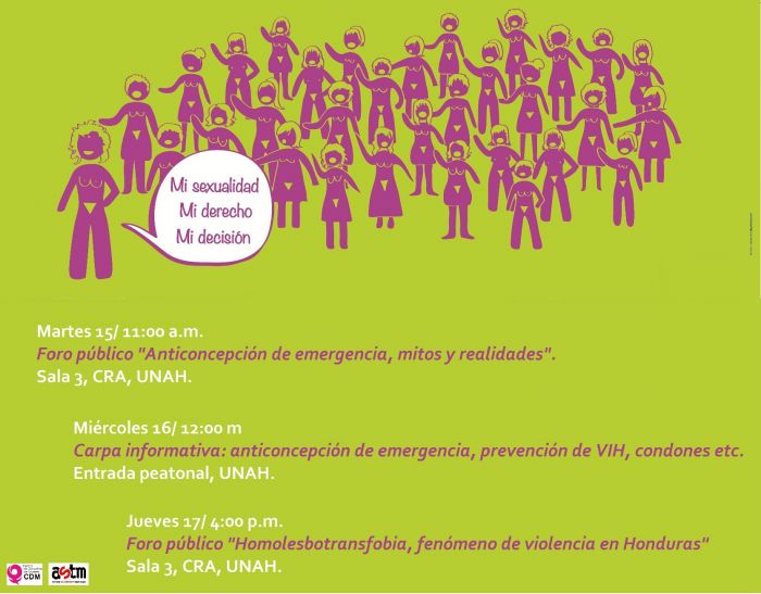 Campaña en la UNAH «Mi sexualidad, mi derecho, mi decisión»