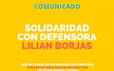 Solidaridad con Defensora Lilian Borjas