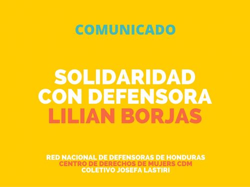 Solidaridad con Defensora Lilian Borjas