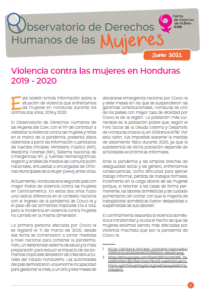 Boletín: Violencia contra las mujeres en Honduras 2019-2020 | Centro de ...