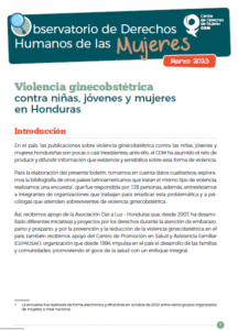 BOLETÍN: Violencia Ginecobstétrica contra mujeres en Honduras | Centro ...