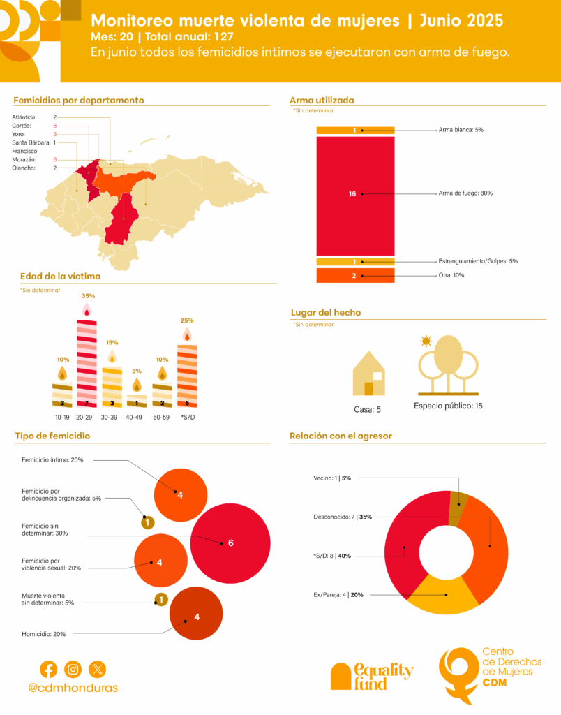 Infografías sobre femicidios en Honduras en el 2025 | Centro de ...